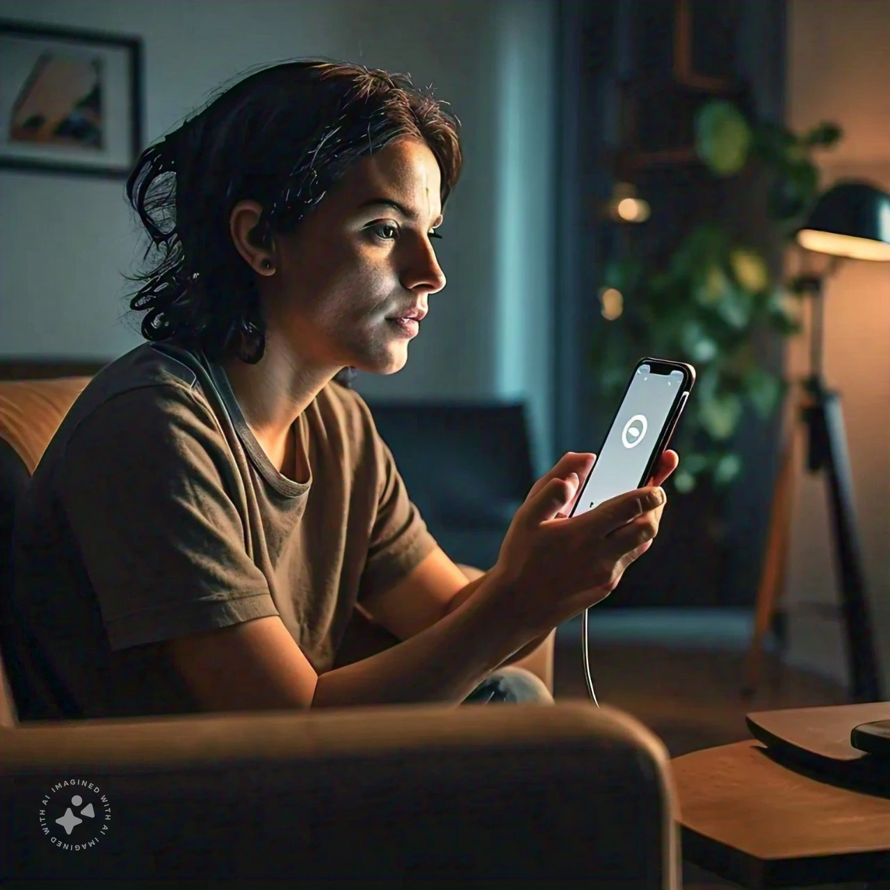 person doing a voice search 